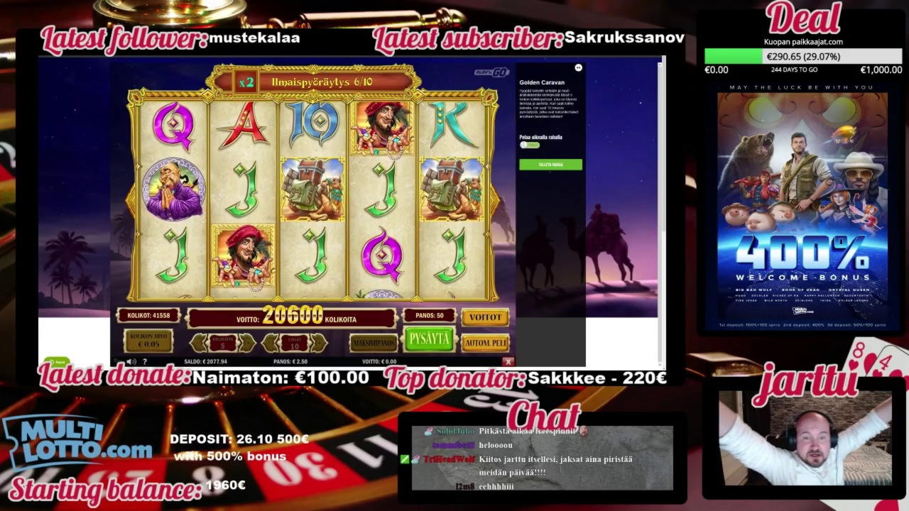 240 rodadas grátis no Party Casino